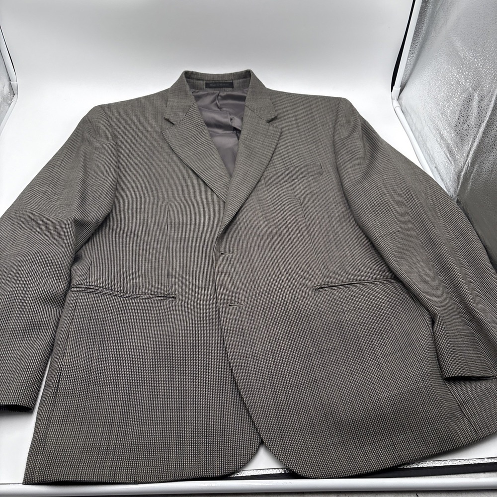 Lauren RalphLauren Blazer‎ Mens Houndstooth 100% Wool Size 44S Green Label